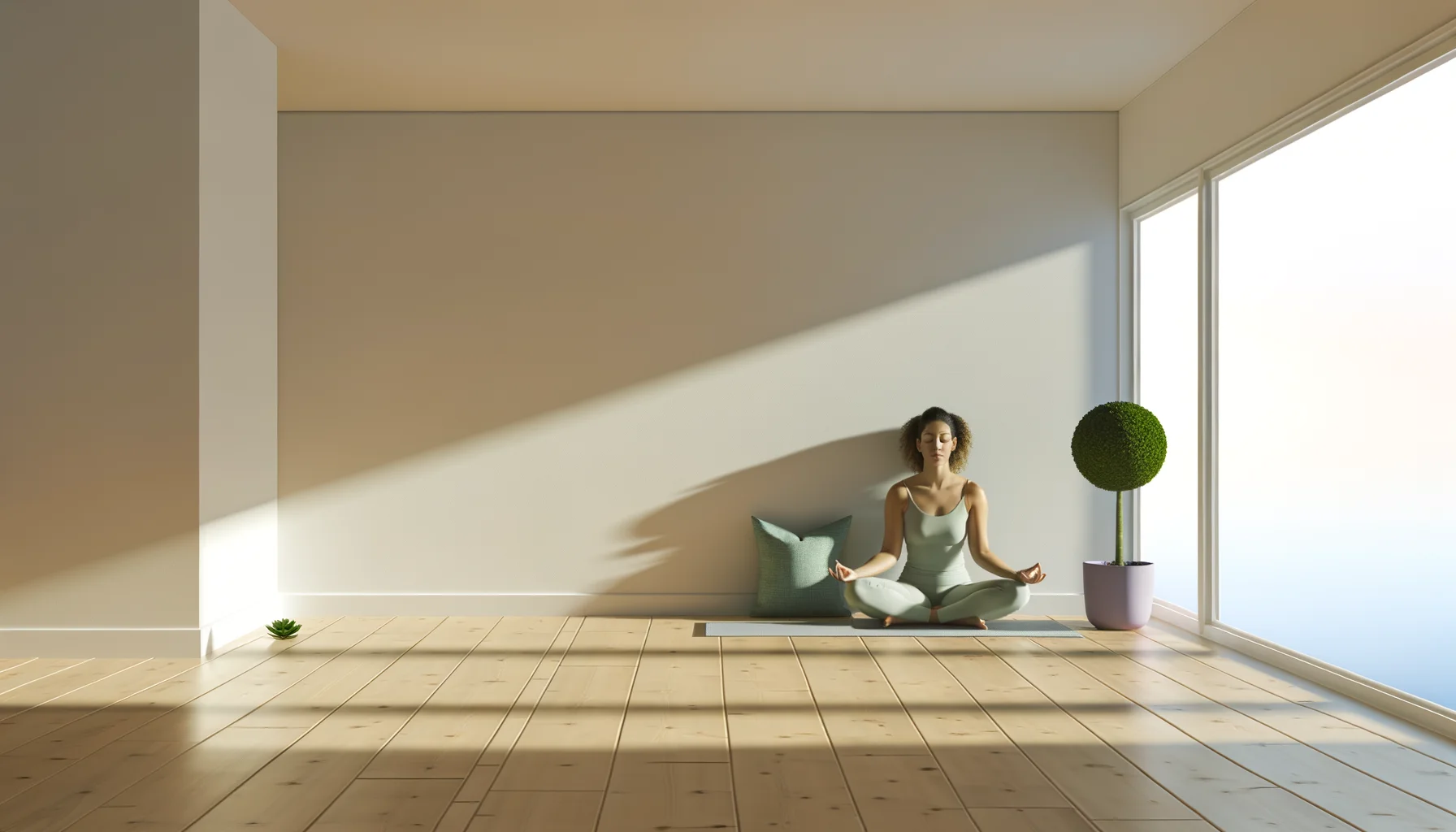 Personne assise en méditation respiratoire avec une lumière douce, illustrant la clarté d'esprit retrouvée grâce à la respiration 4-7-8